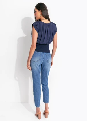 Colcci - Blusa em Viscose Azul - COLCCI