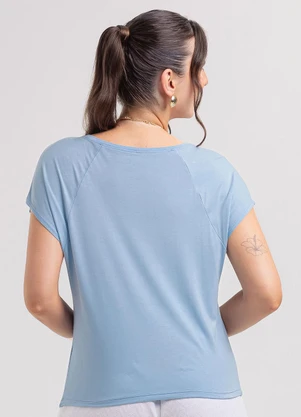 Habana - Blusa em Viscose Azul - HABANA