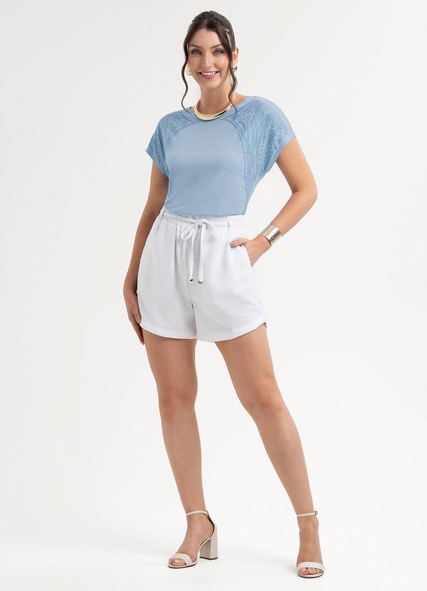 Habana - Blusa em Viscose Azul 4