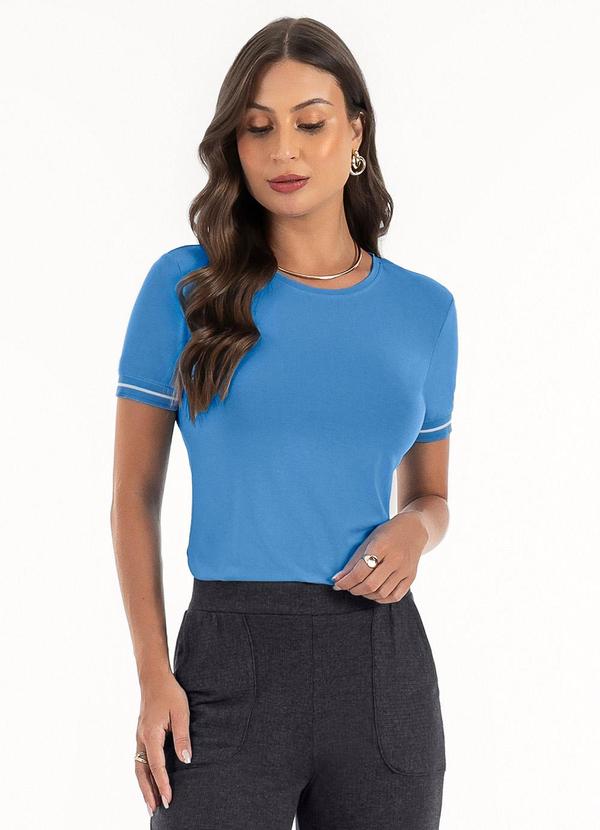 Habana - Blusa em Viscose Azul 1