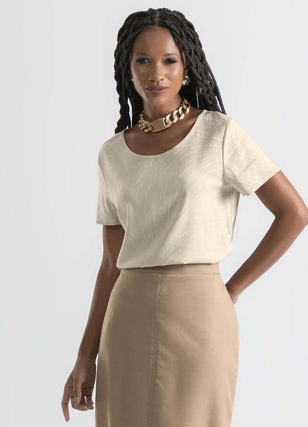 Cativa - Blusa em Viscose Bege