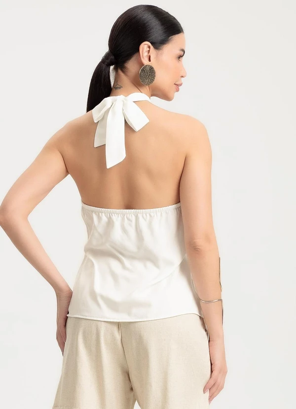 Gris - Blusa em Viscose Bege 3