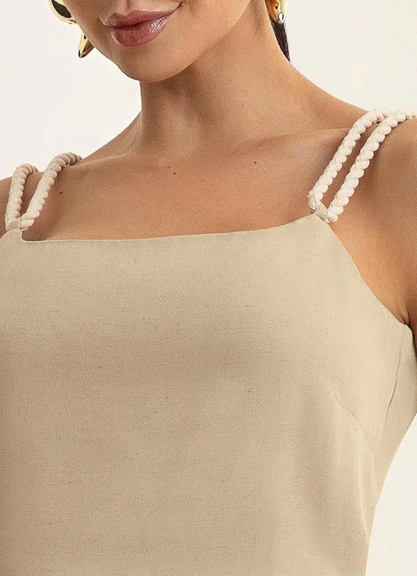 Gris - Blusa em Viscose Bege 3