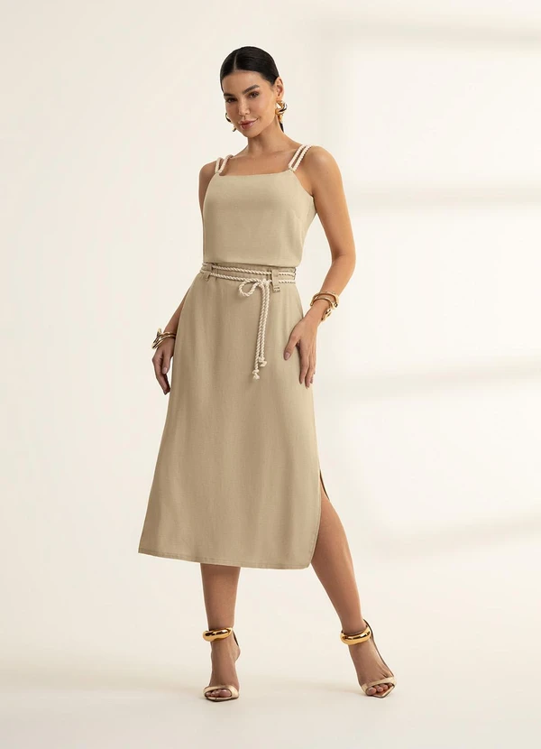 Gris - Blusa em Viscose Bege 4