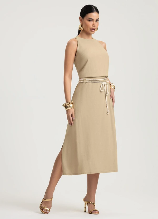 Gris - Blusa em Viscose Bege 3