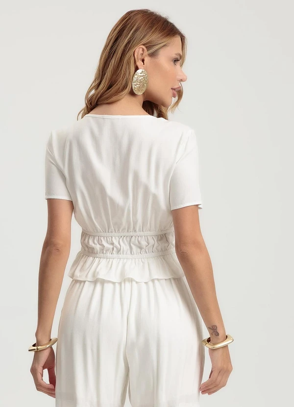 Gris - Blusa em Viscose Bege 2