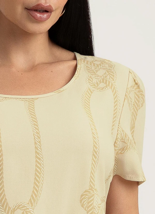 Gris - Blusa em Viscose Bege 3