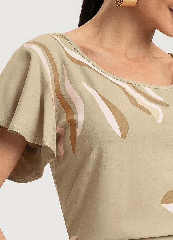 Gris - Blusa em Viscose Bege 3