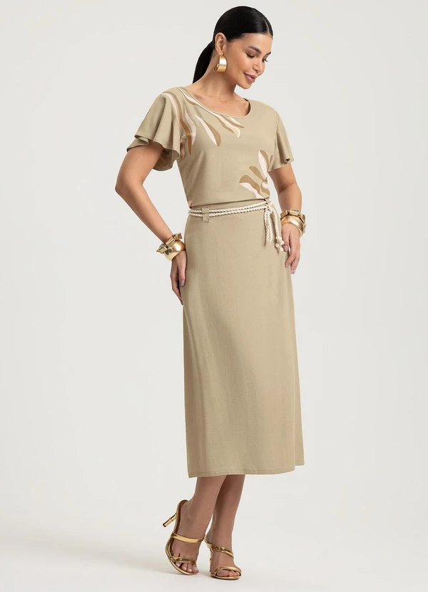 Gris - Blusa em Viscose Bege 4