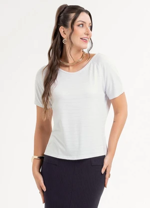 Habana - Blusa em Viscose Branco  - HABANA