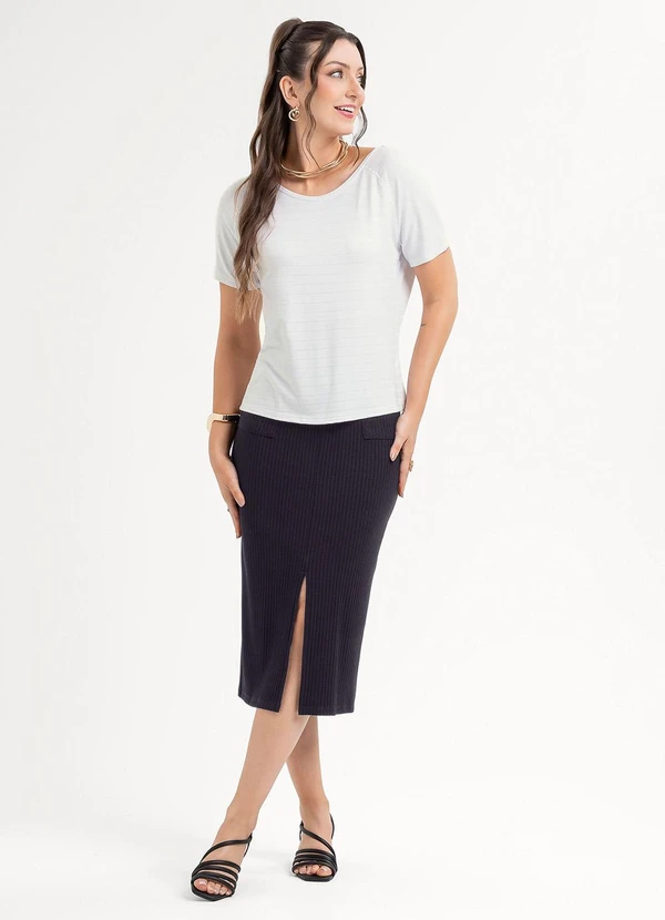 Habana - Blusa em Viscose Branco 3