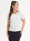 Habana - Blusa em Viscose Roxo - variação: Branco