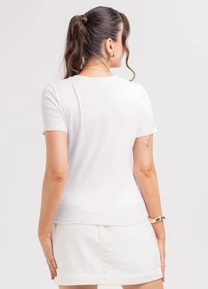 Habana - Blusa em Viscose Branco  - HABANA