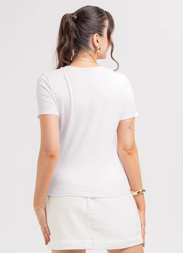Habana - Blusa em Viscose Branco  2