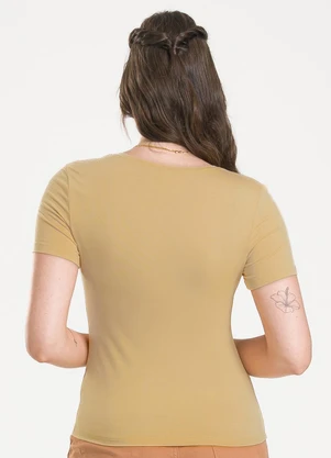 Cativa - Blusa em Viscose Caramelo - CATIVA