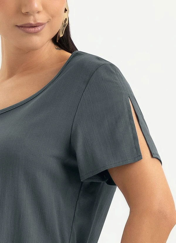 Cativa - Blusa em Viscose Cinza Escuro 3