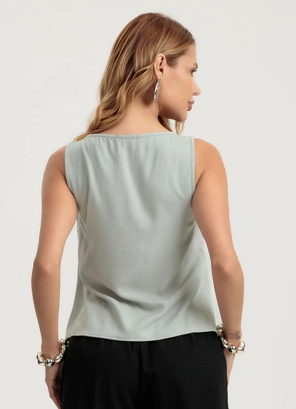 Gris - Blusa em Viscose Cinza 2