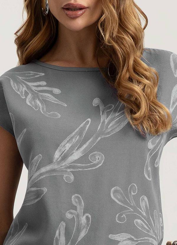 Gris - Blusa em Viscose Cinza 3