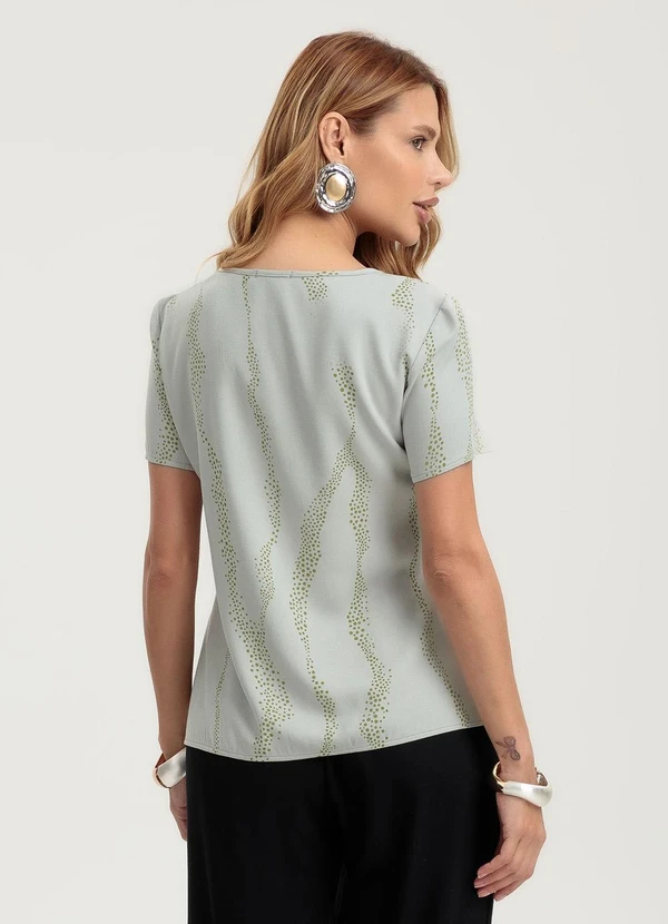 Gris - Blusa em Viscose Cinza 2