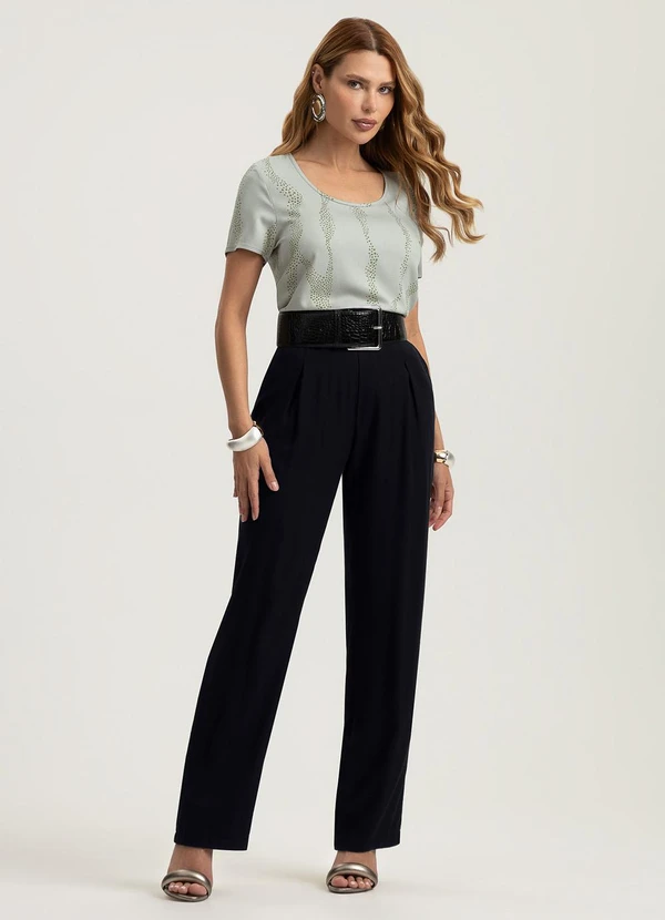 Gris - Blusa em Viscose Cinza 4