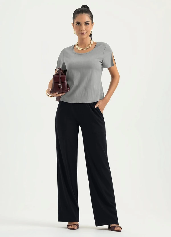 Cativa - Blusa em Viscose Cinza 4