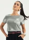 Cativa - Blusa em Viscose Cinza - variação: Cinza