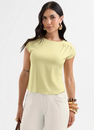 Cativa - Blusa em Viscose com Elastano Amarelo - CATIVA