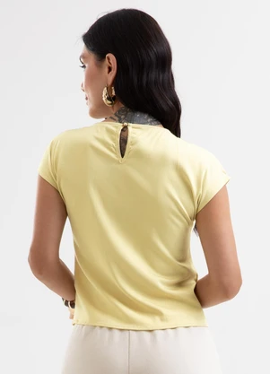 Cativa - Blusa em Viscose com Elastano Amarelo - CATIVA