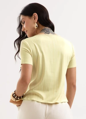 Cativa - Blusa em Viscose com Elastano Amarelo - CATIVA