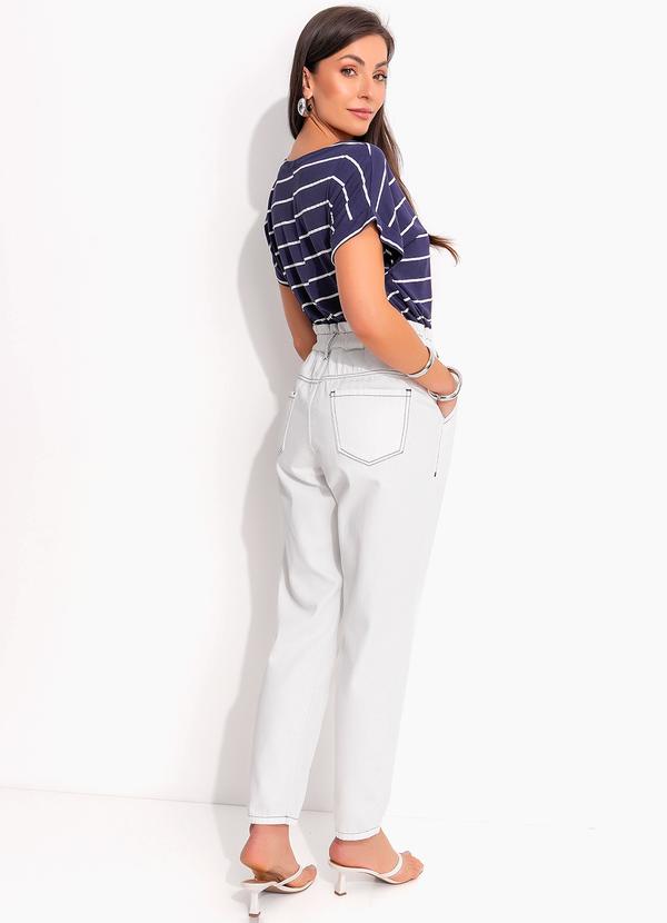 Quintess - Blusa em Viscose com Elastano Listrada Azul 5