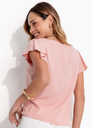 Bimini - Blusa em Viscose com Manga Soltinha Rosa - BIMINI