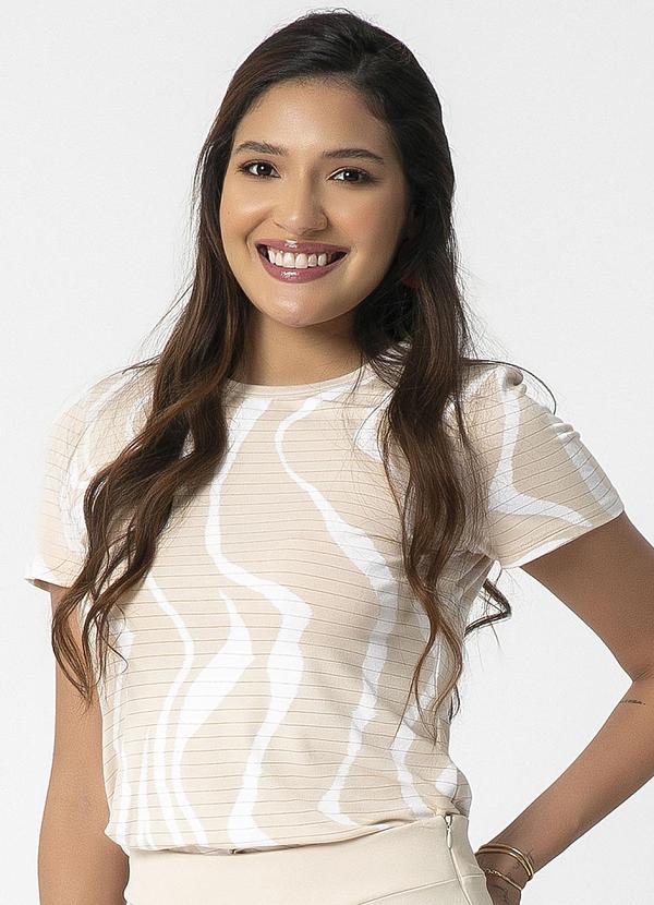 Habana - Blusa em Viscose Fio Brilho Off White