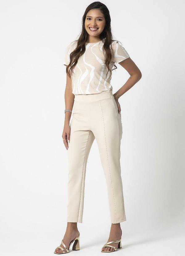 Habana - Blusa em Viscose Fio Brilho Off White 2