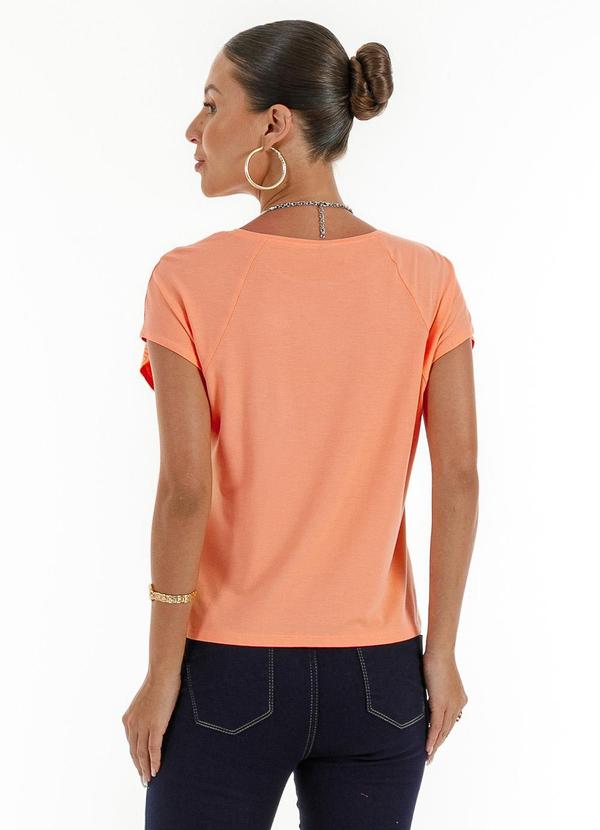 Habana - Blusa em Viscose  Laranja Claro 2