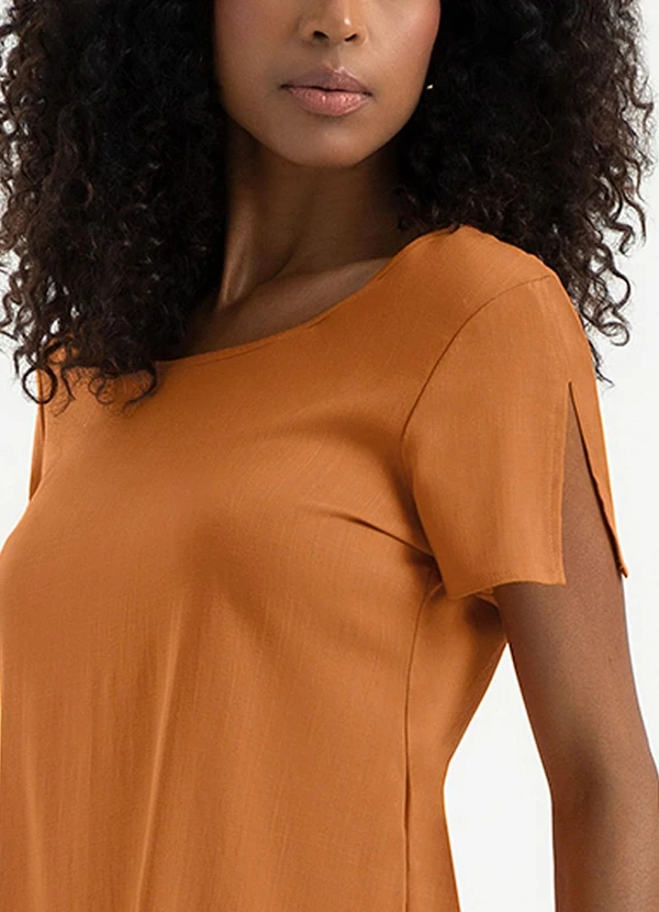 Cativa - Blusa em Viscose Laranja Escuro 3