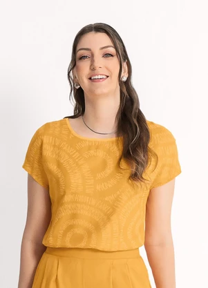 Habana - Blusa em Viscose Laranja - HABANA