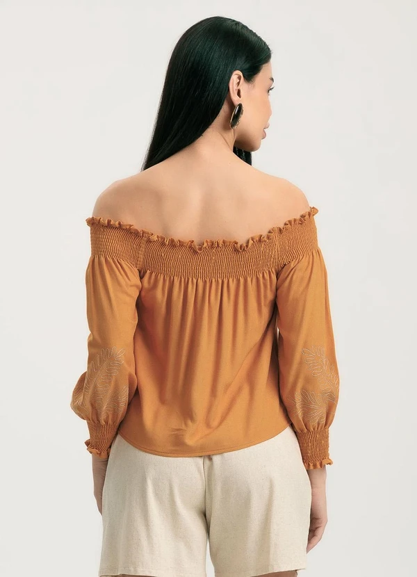 Gris - Blusa em Viscose Laranja 2