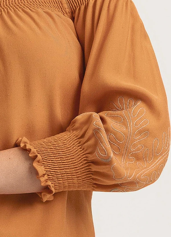 Gris - Blusa em Viscose Laranja 3