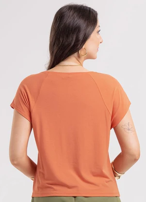 Habana - Blusa em Viscose Laranja - HABANA