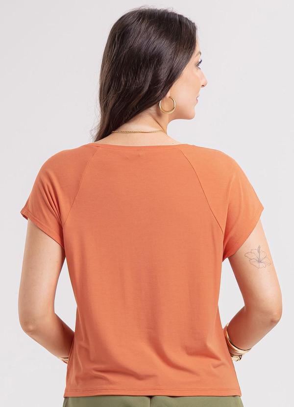Habana - Blusa em Viscose Laranja 2