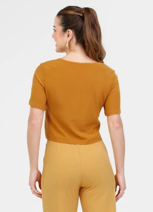 Habana - Blusa em Viscose Laranja - HABANA