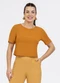 Habana - Blusa em Viscose Cinza Claro - variação: Laranja