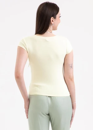 Habana - Blusa em Viscose Listra Dupla Off-White - HABANA
