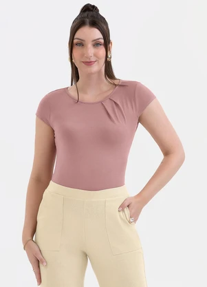 Habana - Blusa em Viscose Listra Dupla Rosa - HABANA