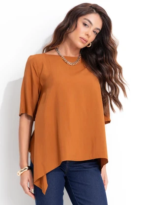 Colcci - Blusa em Viscose Marrom - COLCCI