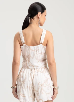 Gris - Blusa em Viscose Marrom - GRIS