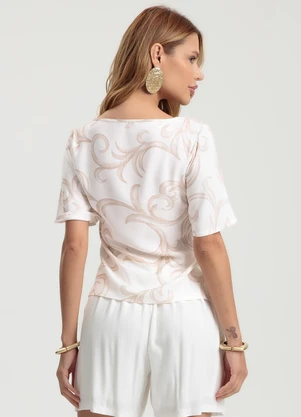 Gris - Blusa em Viscose Marrom - GRIS