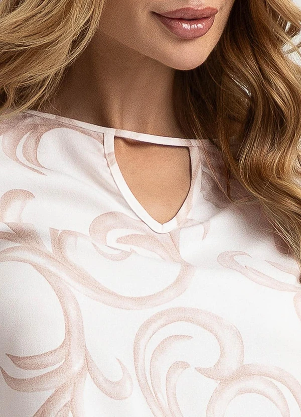 Gris - Blusa em Viscose Marrom 3