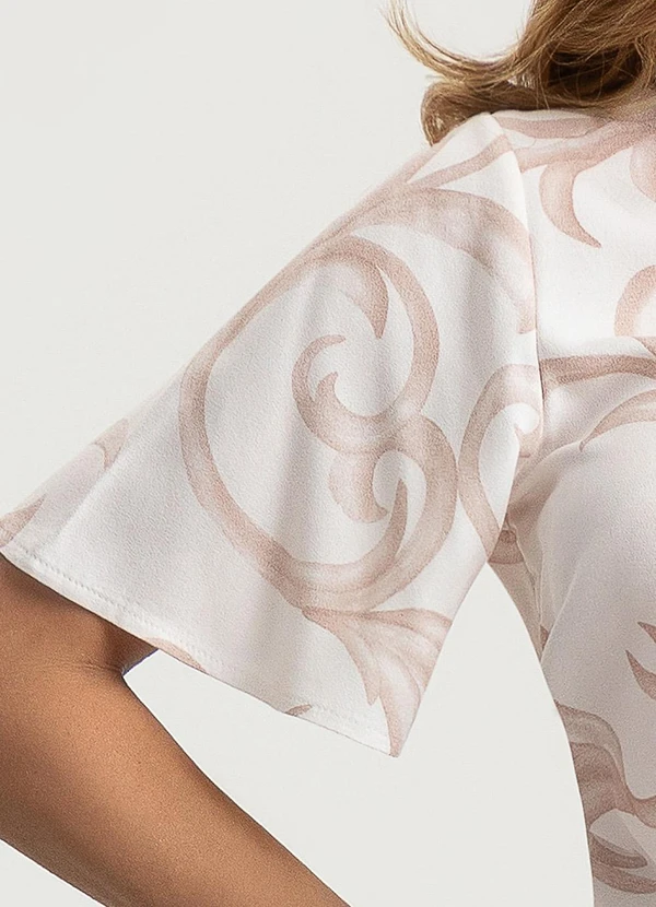 Gris - Blusa em Viscose Marrom 4