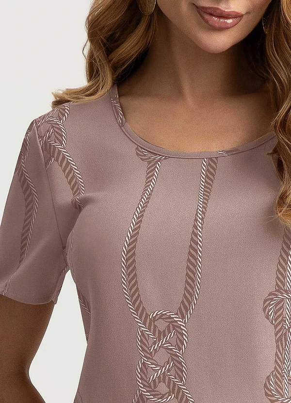 Gris - Blusa em Viscose Marrom 3